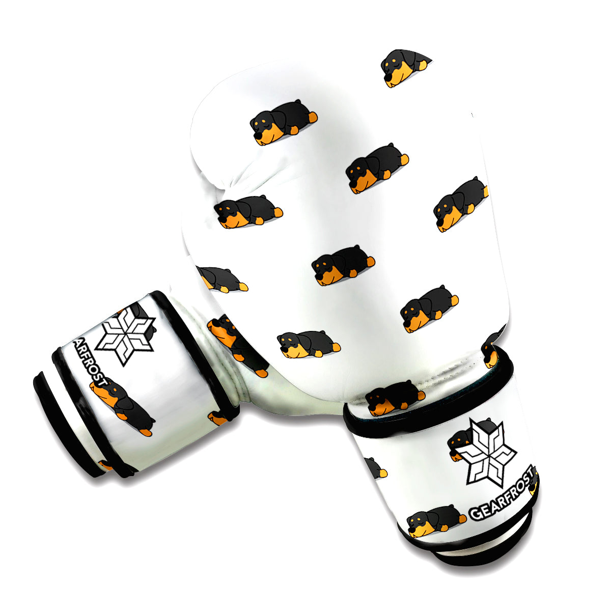 Sleeping Rottweiler Pattern Print Boxing Gloves