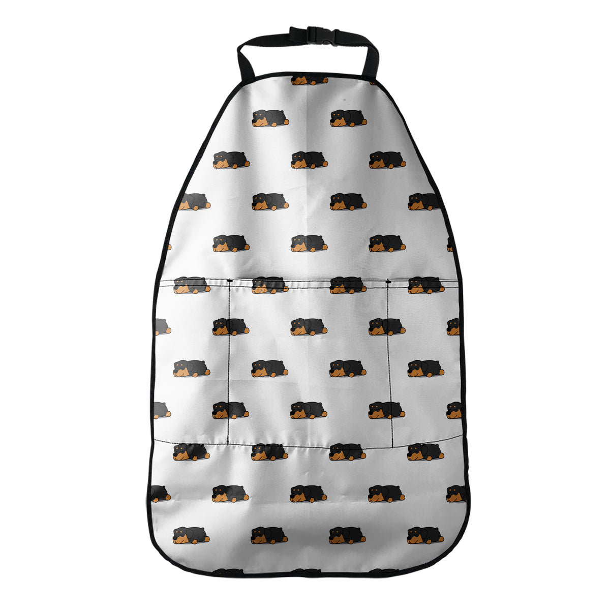 Sleeping Rottweiler Pattern Print Car Seat Organizers