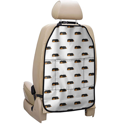 Sleeping Rottweiler Pattern Print Car Seat Organizers