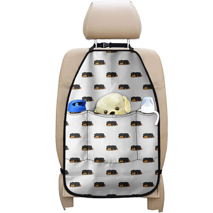 Sleeping Rottweiler Pattern Print Car Seat Organizers