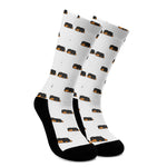 Sleeping Rottweiler Pattern Print Crew Socks
