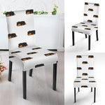 Sleeping Rottweiler Pattern Print Dining Chair Slipcover