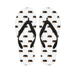 Sleeping Rottweiler Pattern Print Flip Flops