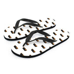 Sleeping Rottweiler Pattern Print Flip Flops