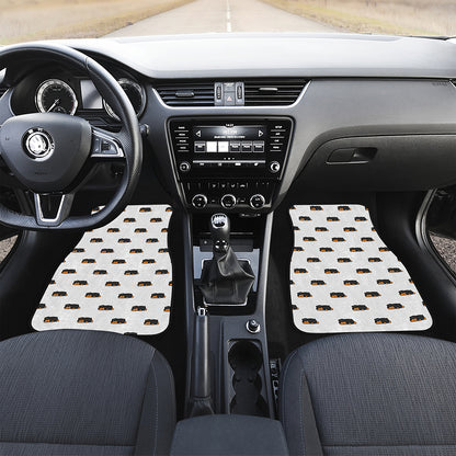 Sleeping Rottweiler Pattern Print Front Car Floor Mats
