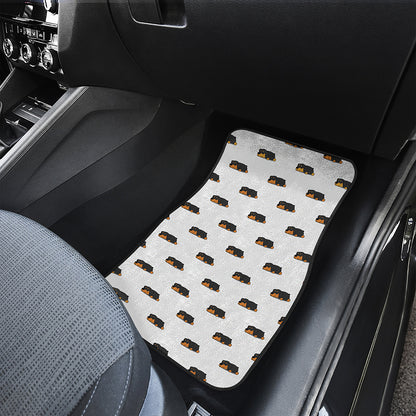 Sleeping Rottweiler Pattern Print Front Car Floor Mats