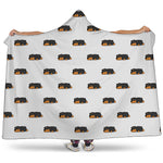 Sleeping Rottweiler Pattern Print Hooded Blanket