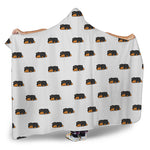 Sleeping Rottweiler Pattern Print Hooded Blanket