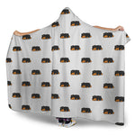 Sleeping Rottweiler Pattern Print Hooded Blanket