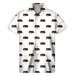 Sleeping Rottweiler Pattern Print Men's Short Sleeve Shirt