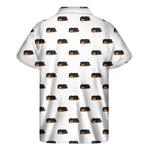 Sleeping Rottweiler Pattern Print Men's Short Sleeve Shirt