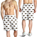 Sleeping Rottweiler Pattern Print Men's Shorts