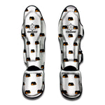 Sleeping Rottweiler Pattern Print Muay Thai Shin Guard