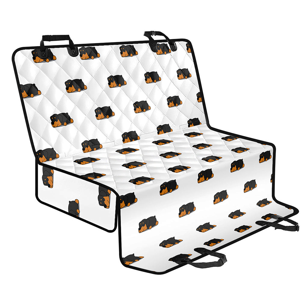 Sleeping Rottweiler Pattern Print Pet Car Back Seat Cover