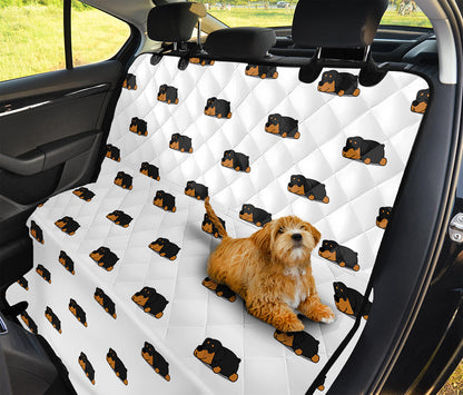 Sleeping Rottweiler Pattern Print Pet Car Back Seat Cover