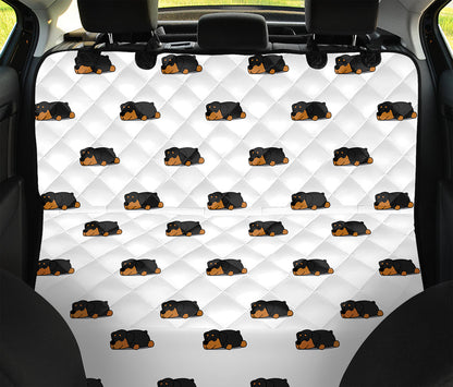 Sleeping Rottweiler Pattern Print Pet Car Back Seat Cover
