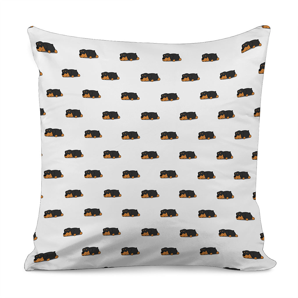 Sleeping Rottweiler Pattern Print Pillow Cover