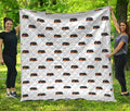 Sleeping Rottweiler Pattern Print Quilt