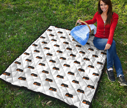 Sleeping Rottweiler Pattern Print Quilt