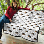 Sleeping Rottweiler Pattern Print Quilt