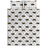 Sleeping Rottweiler Pattern Print Quilt Bed Set