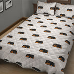 Sleeping Rottweiler Pattern Print Quilt Bed Set