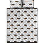 Sleeping Rottweiler Pattern Print Quilt Bed Set