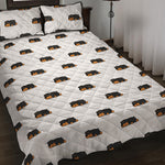 Sleeping Rottweiler Pattern Print Quilt Bed Set