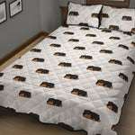 Sleeping Rottweiler Pattern Print Quilt Bed Set