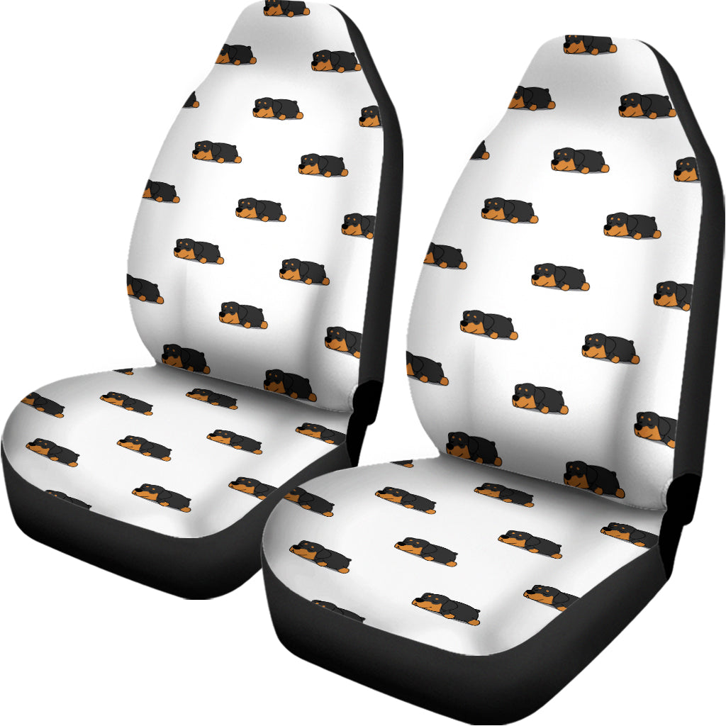 Sleeping Rottweiler Pattern Print Universal Fit Car Seat Covers