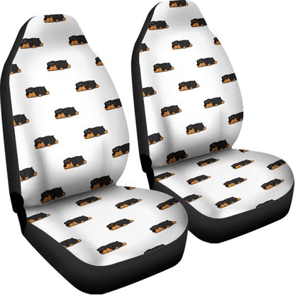 Sleeping Rottweiler Pattern Print Universal Fit Car Seat Covers