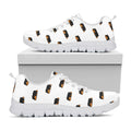 Sleeping Rottweiler Pattern Print White Running Shoes