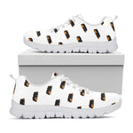 Sleeping Rottweiler Pattern Print White Sneakers