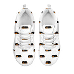 Sleeping Rottweiler Pattern Print White Sneakers