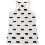 Sleeping Rottweiler Pattern Print Women's Racerback Tank Top