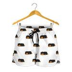 Sleeping Rottweiler Pattern Print Women's Shorts