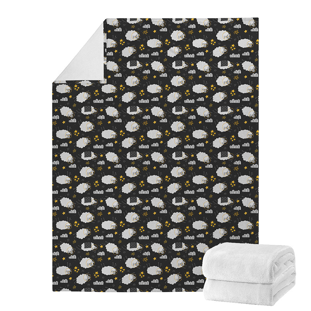 Sleeping Sheep Pattern Print Blanket