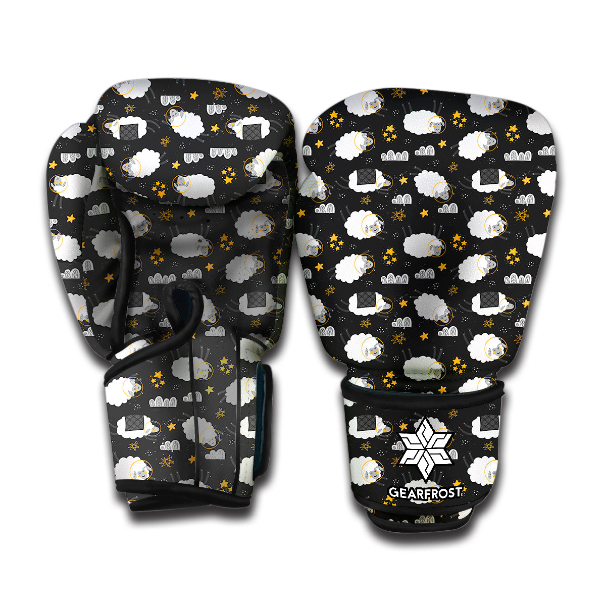 Sleeping Sheep Pattern Print Boxing Gloves