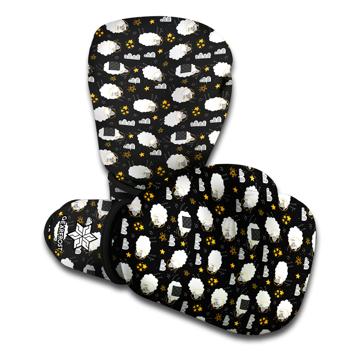 Sleeping Sheep Pattern Print Boxing Gloves