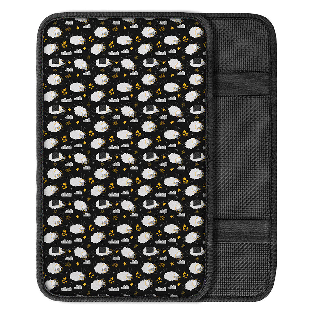 Sleeping Sheep Pattern Print Car Center Console Cover