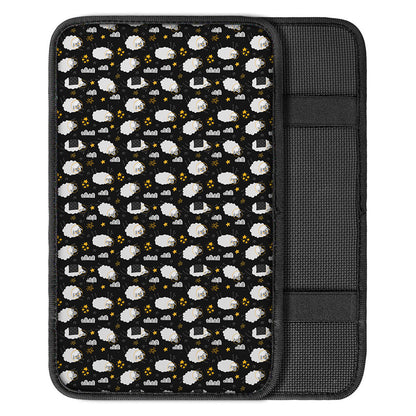 Sleeping Sheep Pattern Print Car Center Console Cover