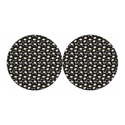 Sleeping Sheep Pattern Print Car Coasters