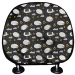 Sleeping Sheep Pattern Print Car Headrest Covers
