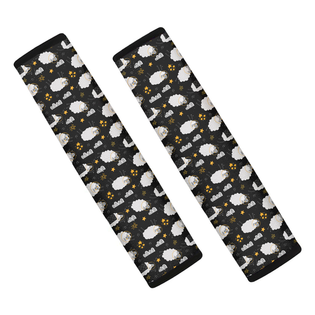 Sleeping Sheep Pattern Print Car Seat Belt Covers