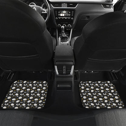 Sleeping Sheep Pattern Print Front and Back Car Floor Mats