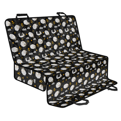 Sleeping Sheep Pattern Print Pet Car Back Seat Cover