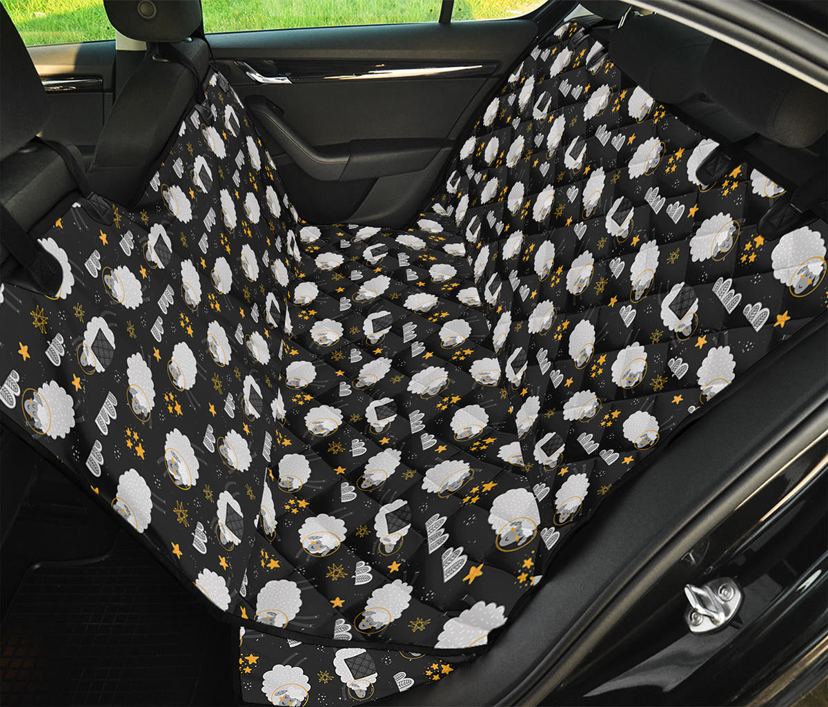 Sleeping Sheep Pattern Print Pet Car Back Seat Cover