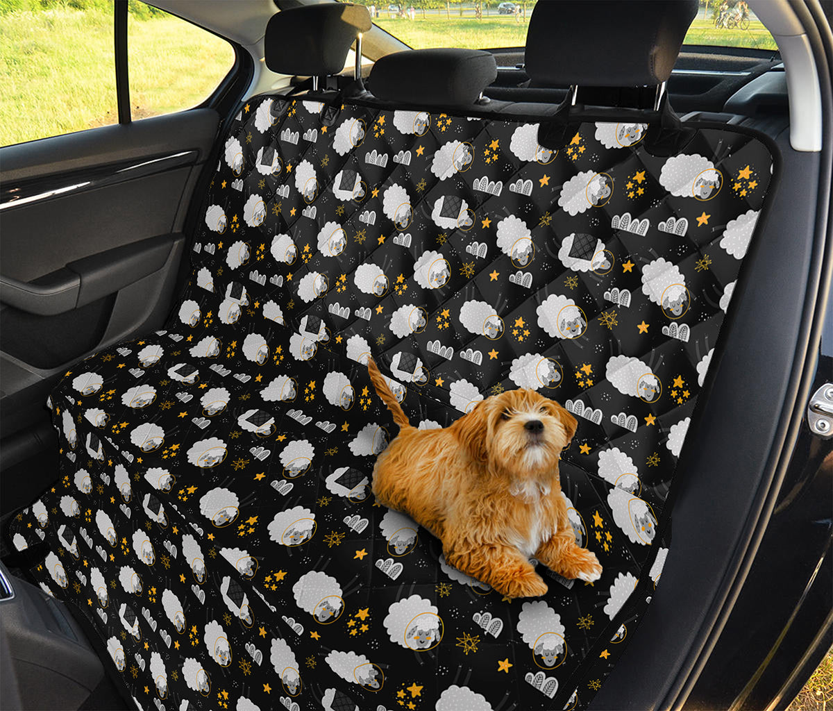 Sleeping Sheep Pattern Print Pet Car Back Seat Cover