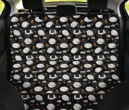 Sleeping Sheep Pattern Print Pet Car Back Seat Cover