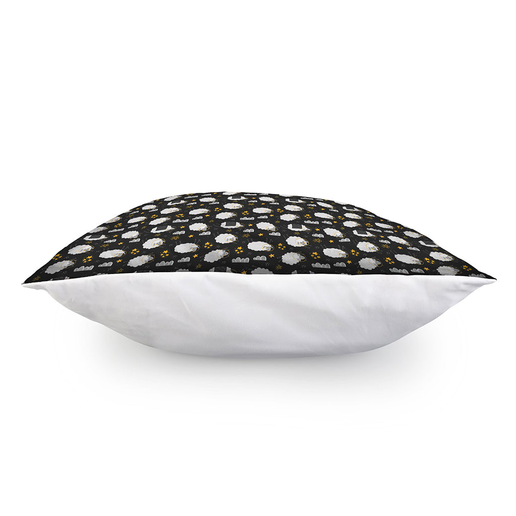 Sleeping Sheep Pattern Print Pillow Cover